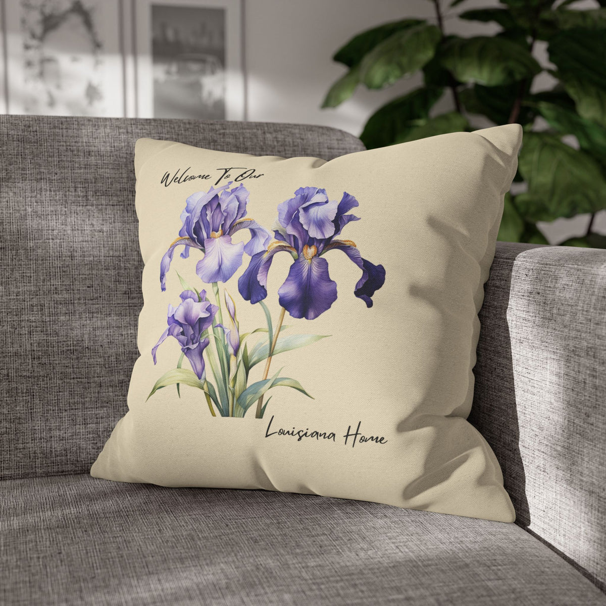 Spun Polyester Square Pillowcase