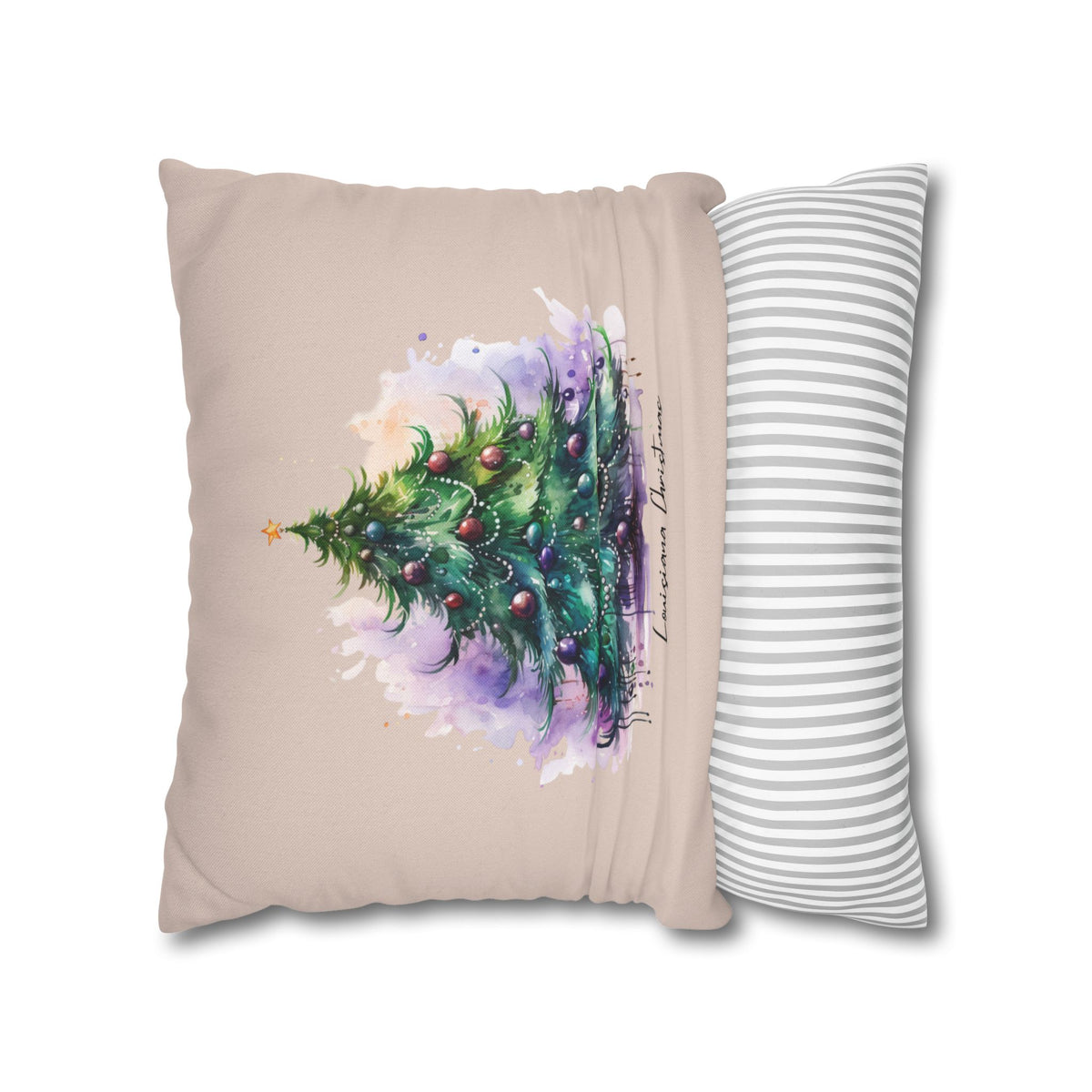 Spun Polyester Square Pillowcover (Cmas Tree/LA)